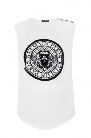 Top z aksamitnym logo, zdjęcie 1 Top z aksamitnym logo od Balmain
